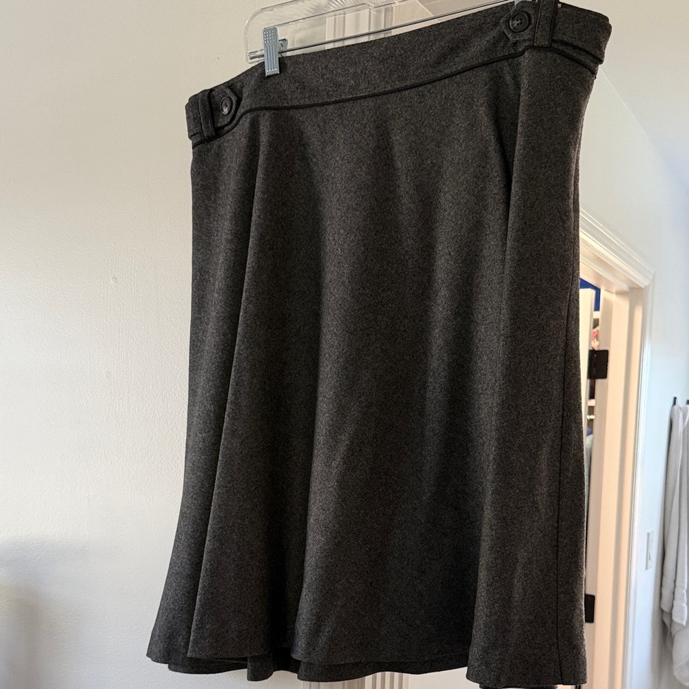 Gray Wool Women's Skirt